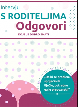 Broshure "Intervju s roditeljima" - kako je dobro znati- contro gli abusi delle droghe