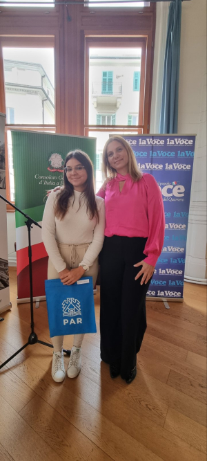 MARTA POROPAT PREMIATA DALLA CONSOLE GENERALE D'ITALIA